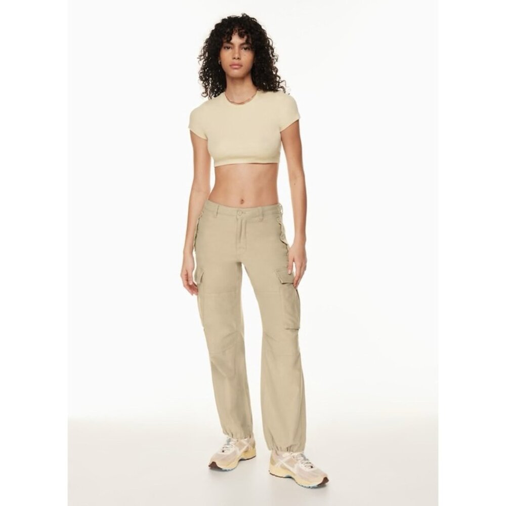TNA Aritzia Beige Supply Cargo Pants